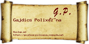Gajdics Polixéna névjegykártya